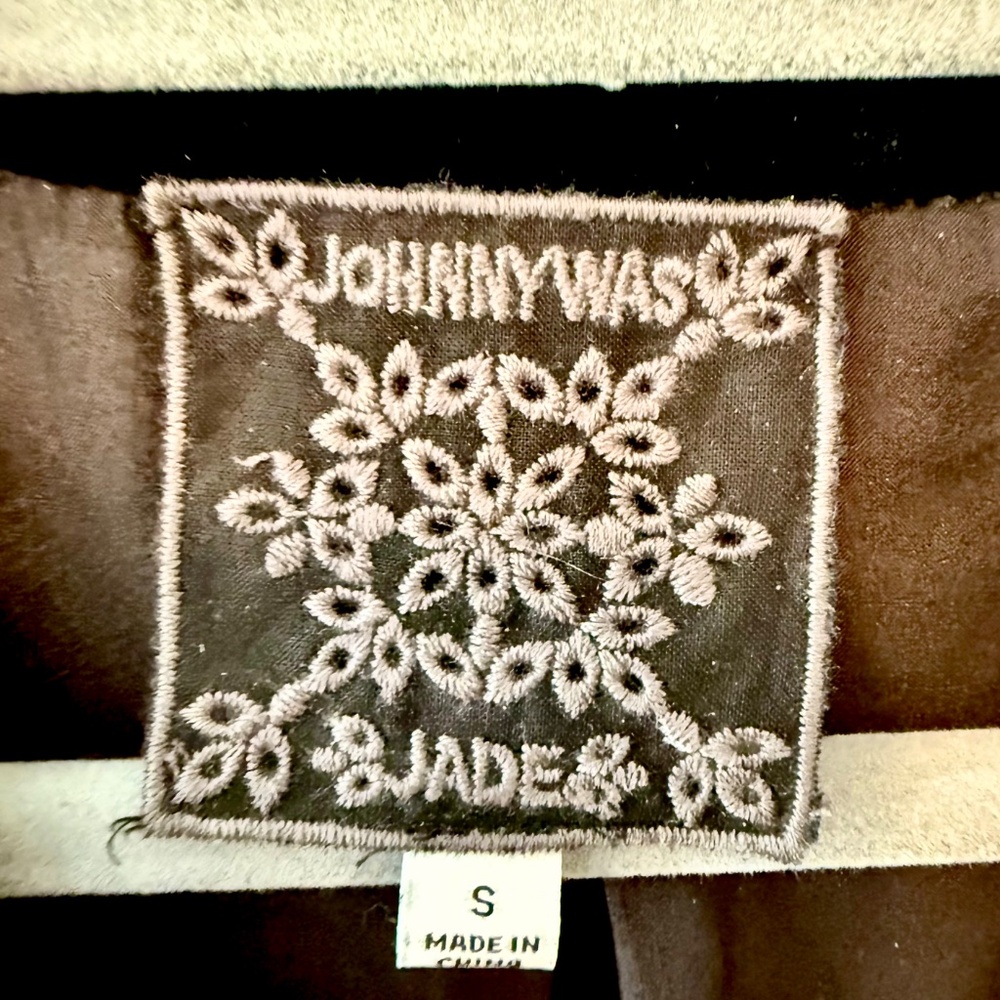JOHNNY WAS BLACK VELVET "Andy" KIMON0 SIZE Small BEAUTIFUL JACKET WITH POCKETS - Picture 6 of 10